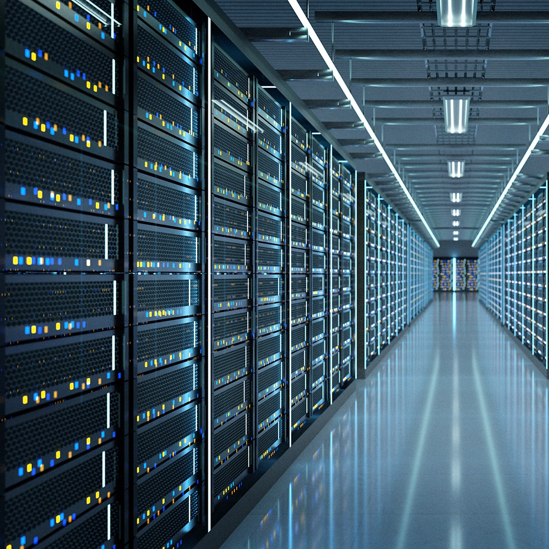 Data center racks supported by high-efficiency CRPS redundant power supplies